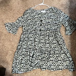 Stylish Black and White Mini Dress